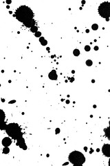 Black and White Ink Splatters and Spill 
