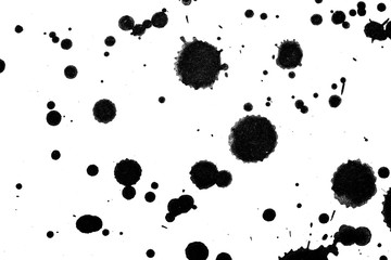 Black and White Ink Splatters and Spill 