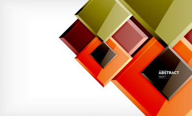 Square abstract background, glossy geometric design