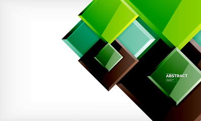 Square abstract background, glossy geometric design