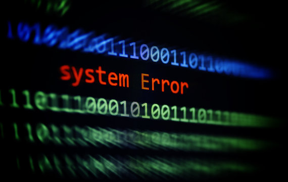 Computer network problem  error software concept