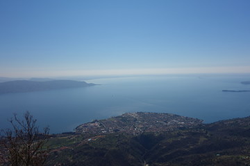 Pizzocolo crest in Toscolano Maderno, Brescia in Italy