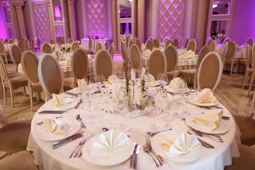 Beautiful setup for wedding in hotel
