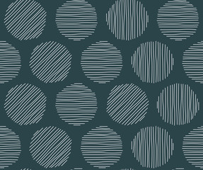 Geometric seamless pattern with circles, stripes, dots. Pattern for fashion and wallpaper. 