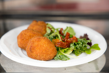 Shrimp croquettes for appetizer Spain