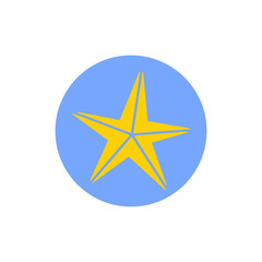 Fototapeta premium Star, logo, icon. Yellow star. Vector illustration. EPS 10.