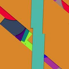 Flat material design - Creative vector trend seamless