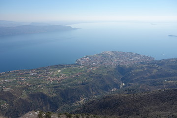 Pizzocolo crest in Toscolano Maderno, Brescia in Italy