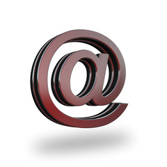 At sign in 3D - isolated on a white background