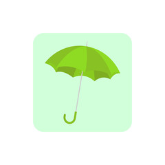 Green umbrella. Logo, icon umbrella. White background. Vector illustration. EPS 10.