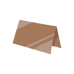 Brown nameplate. Identifications nameplate, nameplate. Vector illustration. EPS 10.