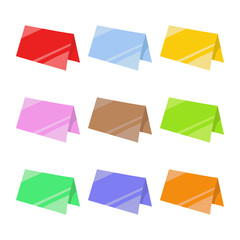 Nameplates.Set of multicolored nameplate. Identifications nameplates. Vector illustration. EPS 10.