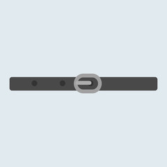 Belt. Men's belt. Gray color belt. Accessory. Vector illustration. EPS 10.