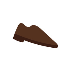 Men's shoe classic brown shoe. White background. Vector illustration. EPS 10.