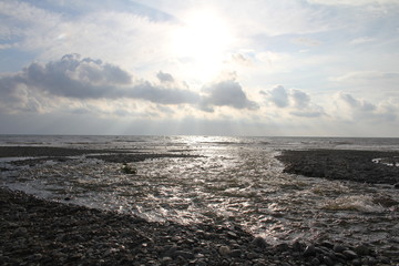 Sunlight over the sea
