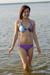Asian girl in bikini