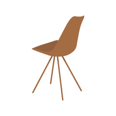 The chair. The chair is brown in color. Furniture. White background. Vector illustration. EPS 10.