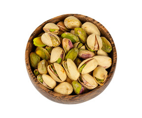 pistachio nuts isolated on white