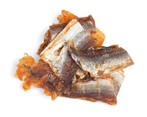 Pieces of cleaned dried fish