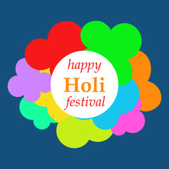 Holi festival. Colorful Happy Holi. Promotional background. Vector illustration. EPS 10.