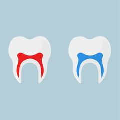 Tooth. Tooth symbol. Dental icon. Vector illustration. EPS 10.