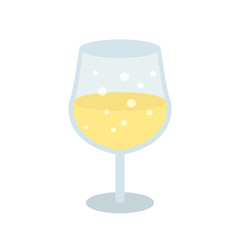 Glass of champagne. Champagne icon. Vector illustration. Drink. EPS 10.