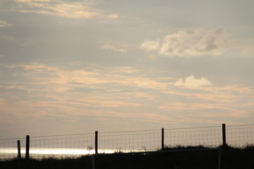Silhouette of a fence