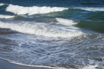 海　波　浜　素材