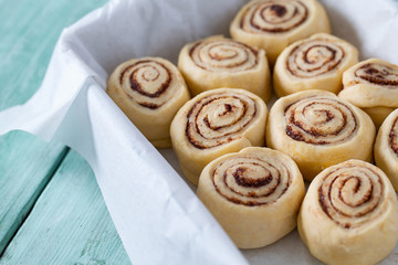 raw cinnamon rolls