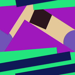 Flat material design - Creative vector trend seamless