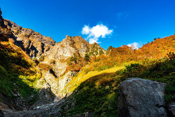 Fototapeta na wymiar Early Autumn at Mt.Tanigawa in Japan