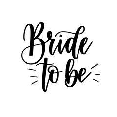 Fototapeta na wymiar Bride to be bachelorette party vector calligraphy design