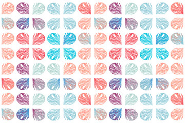 Vector colorful seamless graphic pattern. 