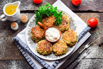  Barley diet patties.