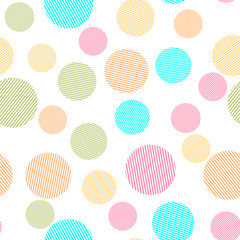 Abstract Seamless Pattern With Colorful Circles 