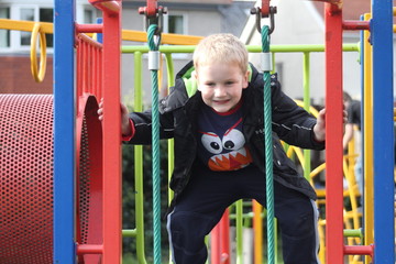 little boy on the playground