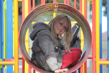 Little girl in the playground