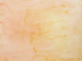 Abstract orange watercolor background. Abstract illustration. Hand pained on the paper