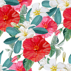 Seamless pattern floral vector illustration