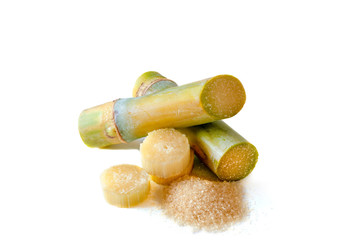 sugar cane with brown sugar