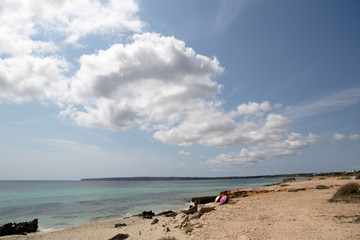 Formentera island in Balearics Spain