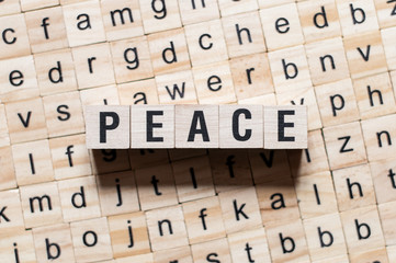 Peace word concept