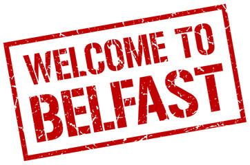 welcome to Belfast stamp