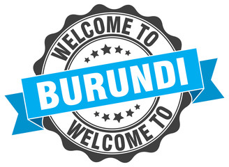 Fototapeta premium Burundi round ribbon seal