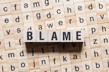 Blame word concept
