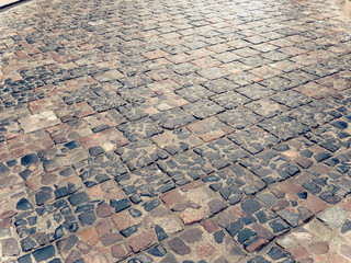 Fototapeta premium stone pavement in the historic old town.