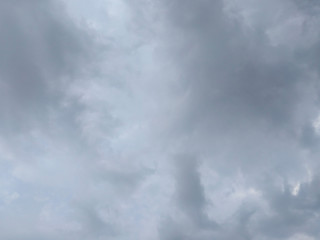 White soft cloud texture on blue sky background