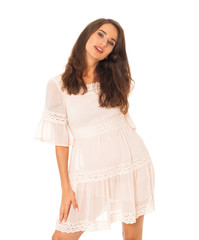 Portrait close up of young beautiful woman