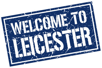 welcome to Leicester stamp