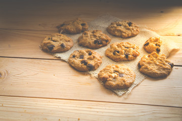 Delicious Chocolate Chip Cookies with Macadamia integrifolia Cookies on a Tray